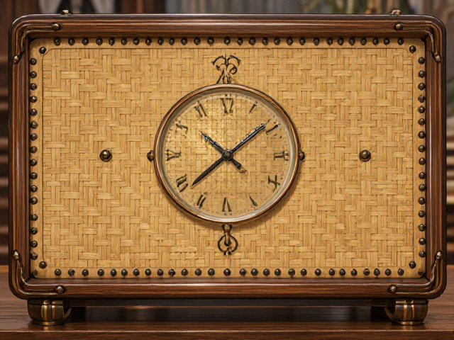 实木钟表配竹编铆接,复古工艺与自然美学的完美融合指南