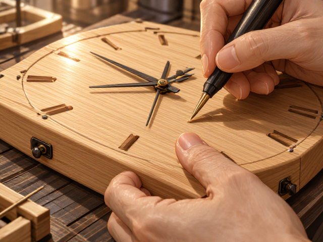 实木钟表DIY,卡扣连接与热熔胶固定技巧,稳固又美观