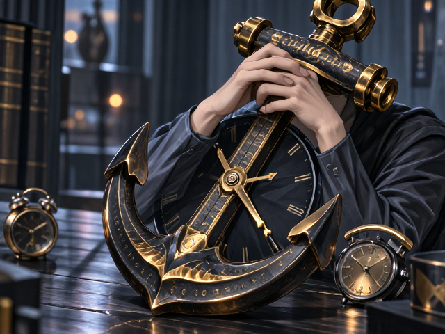 书房冷色助思考,轻奢金铜色黑色钟表点缀