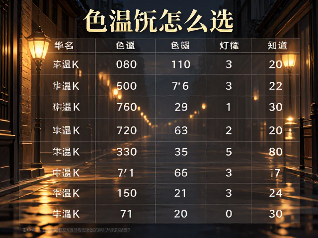 走廊灯色温怎么选?可调光灯具色温K值对照表