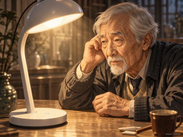 老人专用语音控制可调光台灯，智能护眼不伤眼