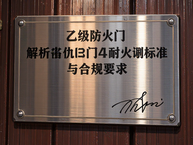 乙级防火门永久性耐火铭牌,解析ISO 834标准耐火试验条件与合规要求