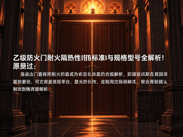 乙级防火门耐火隔热性I值标准与规格型号全解析