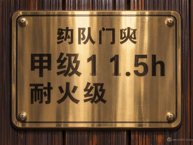 乙级防火门铭牌标准，永久标识与甲级1.5h耐火等级区别解析