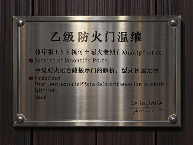 乙级防火门铭牌标准，永久标识与甲级1.5h耐火等级区别解析