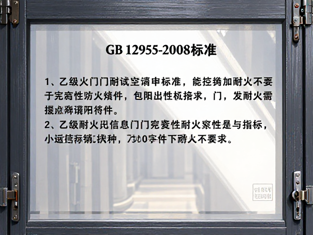 GB 12955-2008标准，乙级防火门耐火完整性详解与验收要求