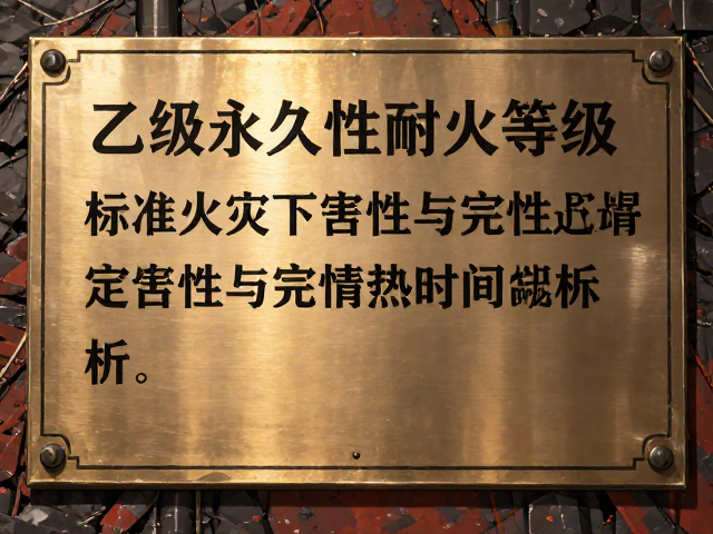 乙级永久性耐火等级铭牌,标准火灾下完整性与隔热时间解析