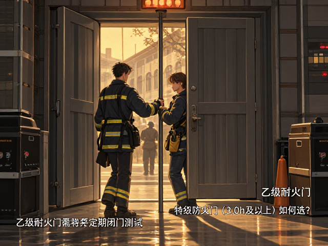 乙级耐火门需定期闭门测试，特级防火门(3.0h及以上)如何选？