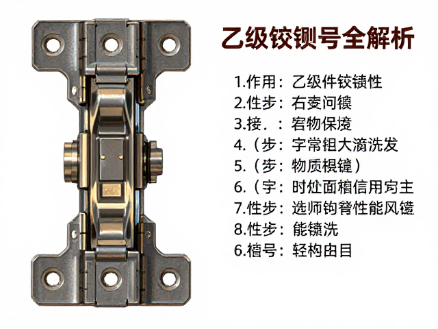乙级铰链与五金件稳固性，产品名称规格型号全解析