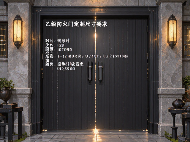 乙级防火门定制尺寸要求,耐火完整性与隔热性时间详解
