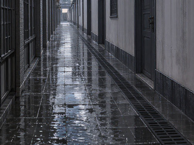 走廊通道雨天排水防溅设计，打造标准人行通道不湿鞋