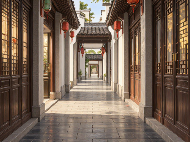 新中式走廊通道设计，打造商业铺面高级感引流空间