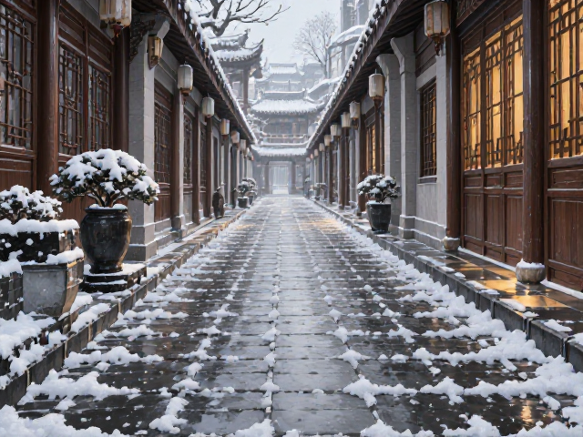 雪天承重抗冻新中式走廊通道设计指南
