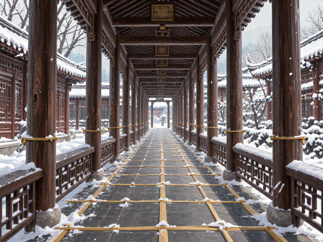 雪天承重抗冻新中式走廊通道设计指南