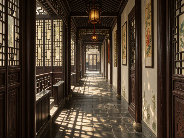 新中式走廊装饰美学，打造高颜值通道设计灵感