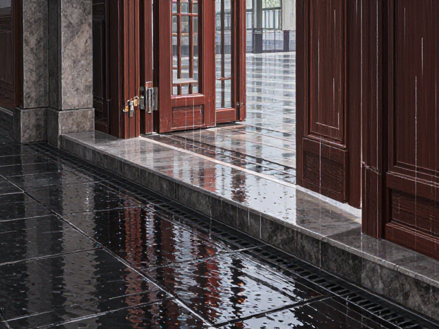 走廊挑高双层门洞雨天排水防溅设计指南