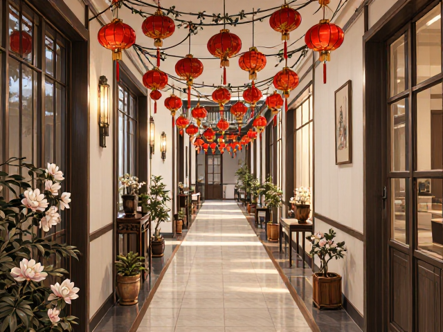 走廊通道怎么装饰？节日访客迎宾展示挂饰全攻略