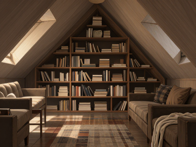 阁楼斜顶客厅改造，巧架置物架，优化散热通风不闷热