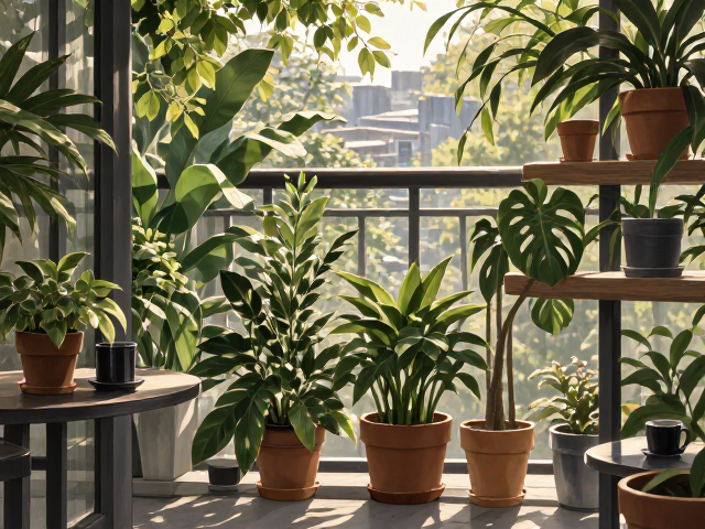 客厅阳台绿植花盆摆放秘籍,咖啡厅展示架灵感参考