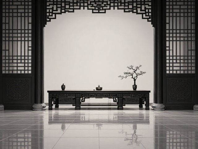 现代简约融合清式雕花，经典黑白色打造高级感空间设计指南