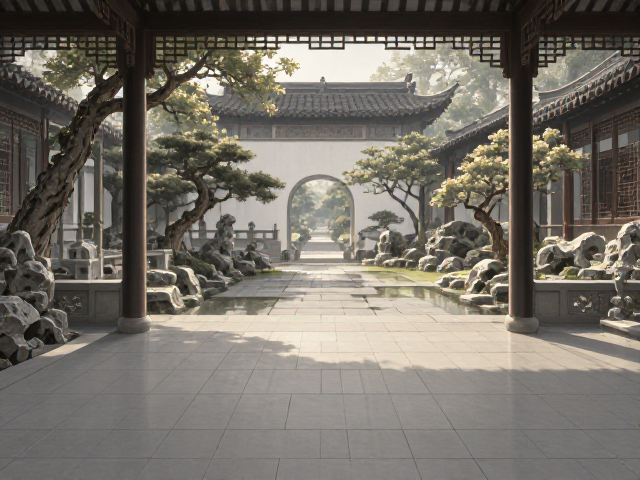 江南园林风融入宋式简约，打造现代极简美学空间