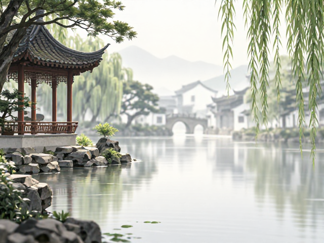 江南园林风现代简约卡通图案设计灵感