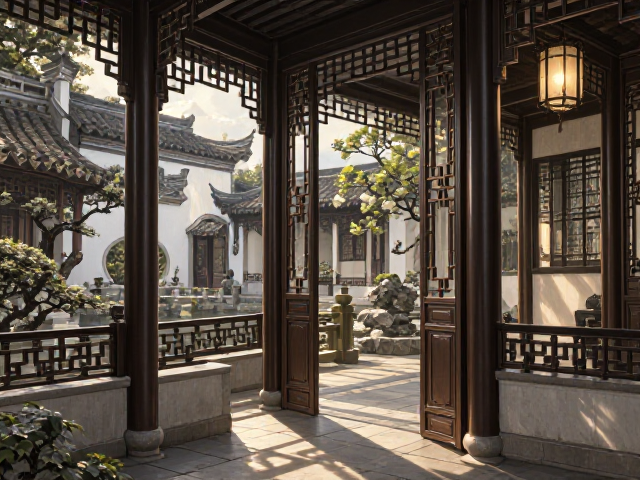 江南园林风与现代简约融合,精致五金件打造极致美学空间