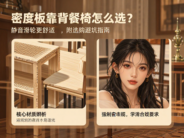 密度板靠背餐椅怎么选？静音滑轮更舒适，附选购避坑指南
