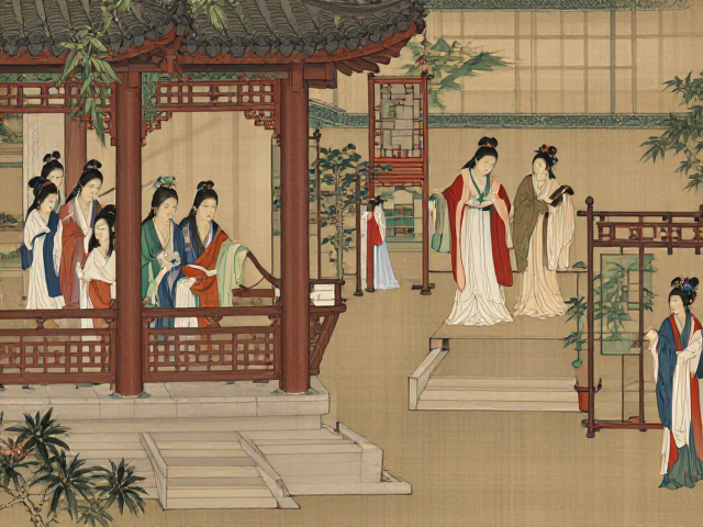 内画亭台楼阁人物纹样,细腻笔触还原古典韵味,人物神态栩栩如生