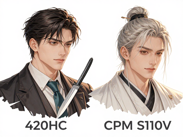 420HC与CPM S110V对比,日常随身刀具怎么选?