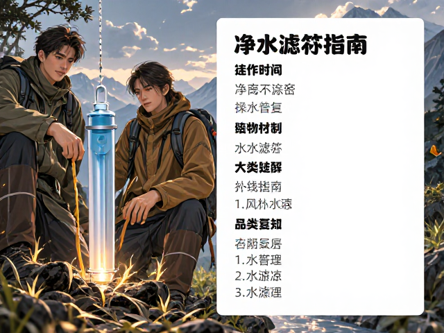 荒野穿越徒步新手必备,净水滤芯选购指南与基础物资清单