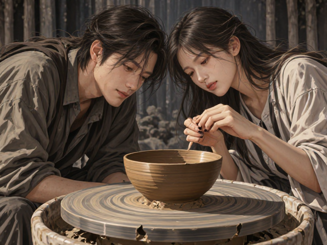 无釉粗陶的抽象美学,转轮上的泥土与灵魂对话