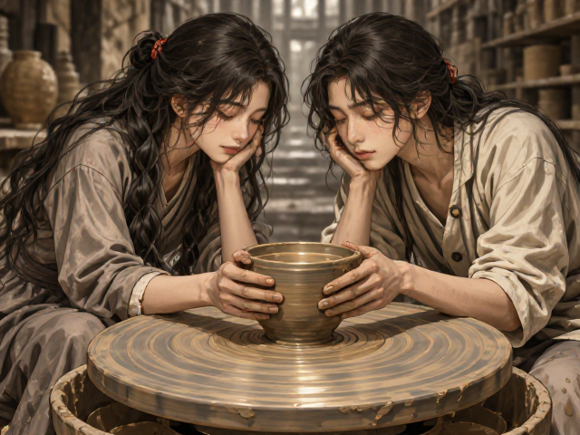 无釉粗陶的抽象美学,转轮上的泥土与灵魂对话