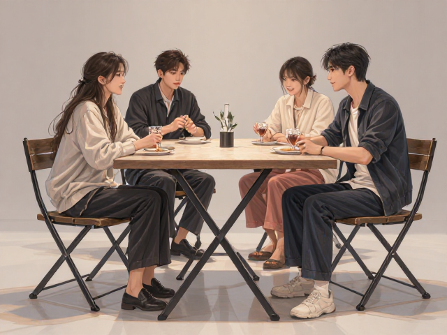 直播工作室装修指南，可折叠餐椅搭配交叉支撑杆，省钱又稳固