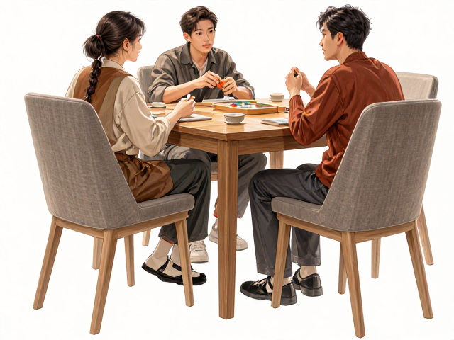 小户型餐椅定制，功能模块巧变游戏区，久坐不累超跟手