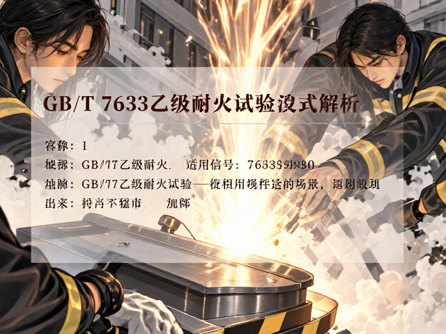 GB/T 7633乙级耐火试验，产品名称与规格型号全解析