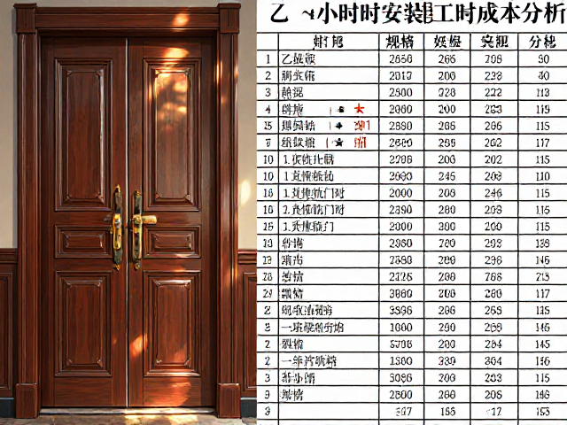 乙级防火门规格型号详解及每小时安装工时成本分析
