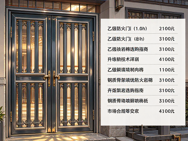 乙级防火门(1.0h)价格，钢质骨架填充防火岩棉选购指南