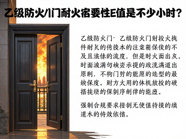 乙级防火门耐火完整性E值是多少小时?详解防火时效标准