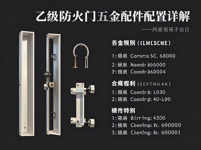 乙级防火门五金配件配置详解,产品名称与规格型号全解析