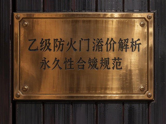 乙级防火门耐火等级溢价解析及永久性铭牌标识规范