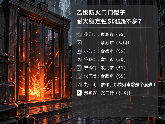 乙级防火门耐火稳定性S值是多少？以小时(h)计的国标要求解析