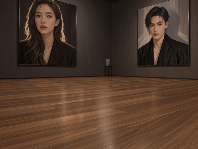 极简风实木地板搭配艺术品,低调奢华打造高级陈列空间