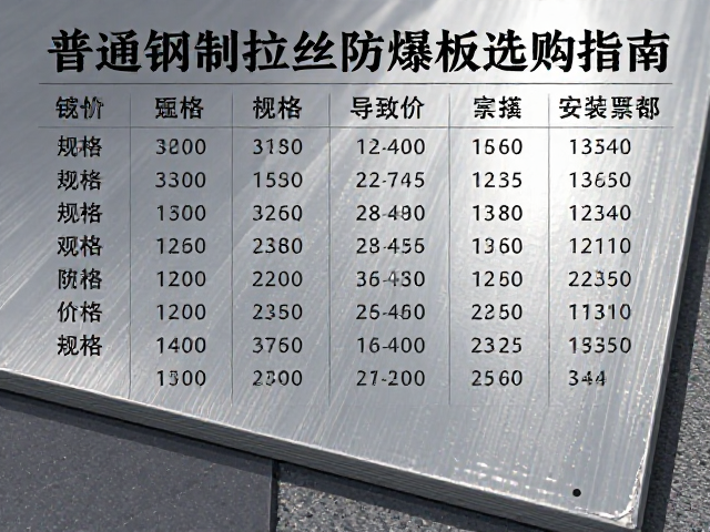 普通钢制拉丝防爆钢板选购指南，规格、价格与安装要点