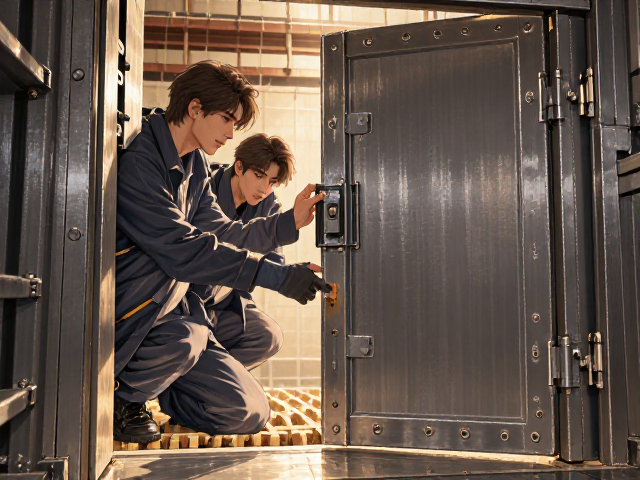 普通钢制防火门耐火完整性测试，内部桥洞力学板填充工艺解析