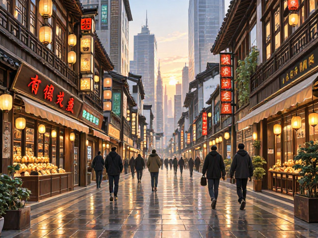 走廊通道商业铺面四季景观变换,打造高流量引流空间
