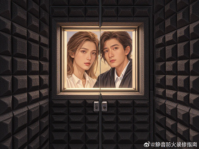 书房隔音门配方形防火视窗与闭门扣，静音防火装修指南
