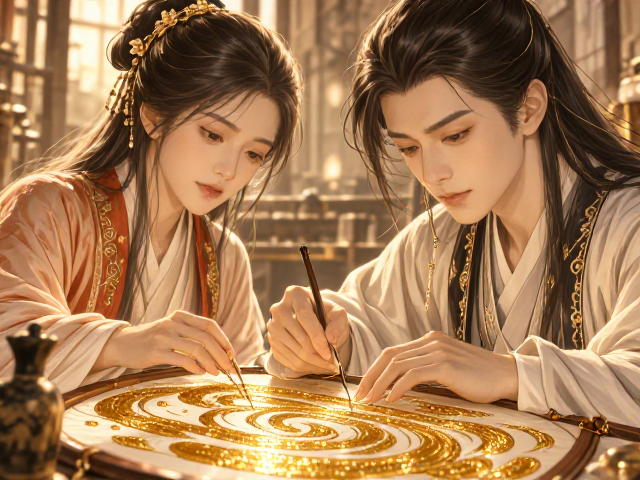 广东潮州盘金绣，以盘绕曲线训练传承非遗工艺文化