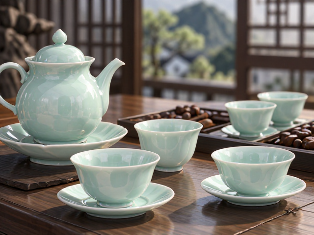 禅意茶席中影青茶具的器型选择逻辑