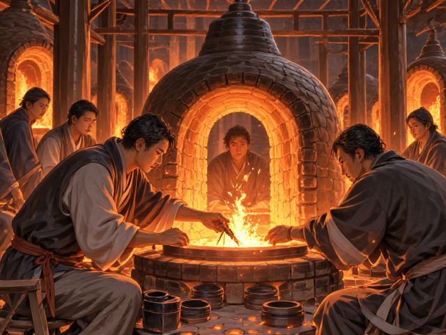 坑窑烧制工艺，保温促釉面成熟，揭秘绝美窑变成因